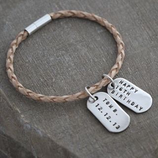 mini identity dog tag bracelet by dizzy