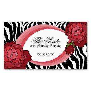 Elegant Floral Event Planner Business Cards