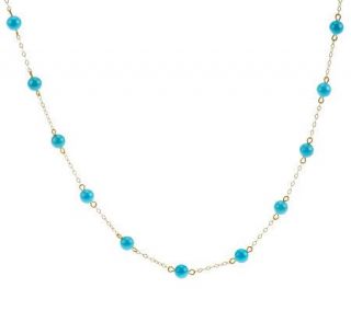 Sleeping Beauty Turquoise Bead 20 Station Necklace, 14K —