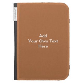 Plain Brown with White Text. Custom Kindle Cover
