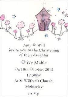 eight personalised christening invitations by eggbert & daisy