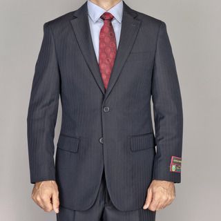 Men's Black Stripe 2 button Suit Suits