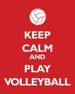 Keep Calm and Play Volleyball, premium print (classic red)  