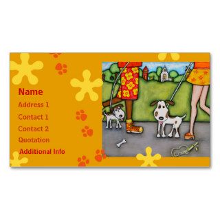 Summer Walk With Dogs and Cats Business Card