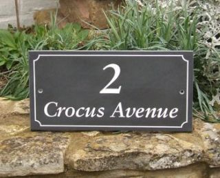 personalised slate house sign by england signs