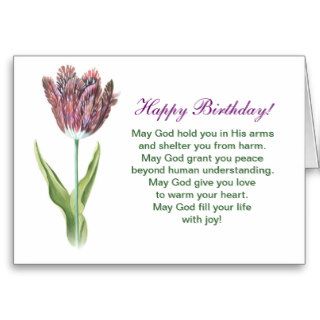 Christianity Birthday Cards with flower