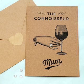 'the connoisseur' diamante mother's day card by papergravy