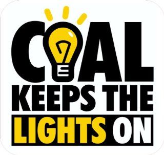 3   Coal Keeps The Lights On Hard Hat Stickers Designed by Earl Ferguson "Sons of Coal" H564 Automotive