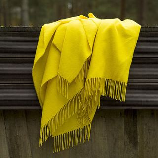 baby alpaca throw yellow bella by woolme