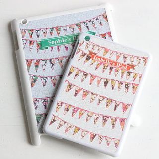 personalised floral bunting ipad case by what katie did next