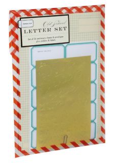 Old School Letter Set  Mod Retro Vintage Stationery