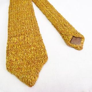 handknitted tweed tie by moaning minnie
