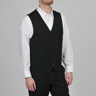 Tommy Hilfiger Men's Black Six button Vest Tommy Hilfiger Suit Separates