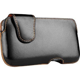 Sena 156548 Laterale  Leather Holster for iPhone 4 & 4S   Holster   Retail Packaging   Black/Tan Cell Phones & Accessories