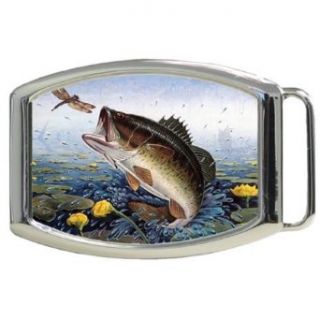 Jumping Big Mouth Bass Fish Kids Belt Buckle Clothing