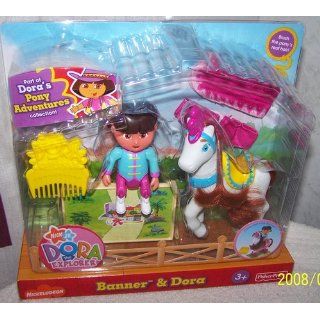 Fisher Price Dora's Pony Adventures Playset Banner and Dora Toys & Games