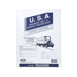 U.S.A. Trucker's Daily & Monthly Income/Expense Record Book 