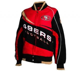 NFL Team Color Black Reversible Wool Jacket —