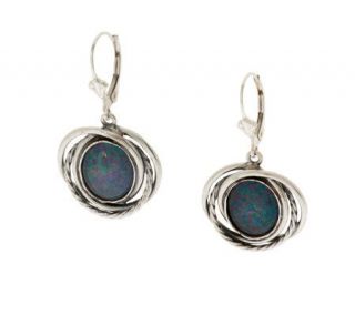 Or Paz Sterling Australian Opal Triplet Dangle Earrings —