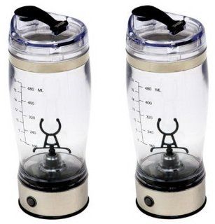 NEW Home Set of 2 iTouchless Portable Power Cyclone Mixer Bottles w Push Button Kitchen & Dining