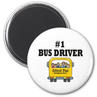Number One Bus Driver Fridge Magnets