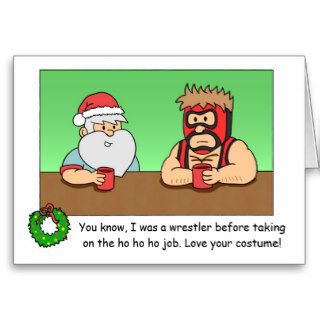 Funny Christmas Card Santa's Job Experience