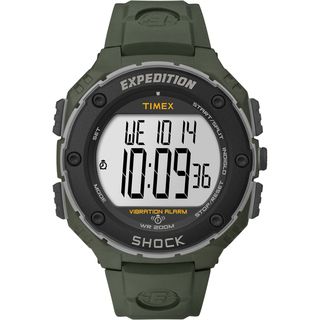 Timex Men's T49951 'Expedition Shock XL' Vibrating Alarm Green Watch Timex Men's Timex Watches