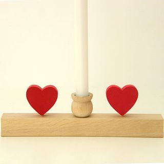 large candle holder with hearts by drift living