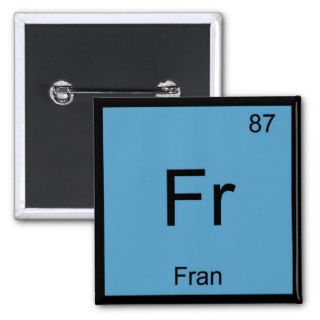 Fran Name Chemistry Element Periodic Table Pin
