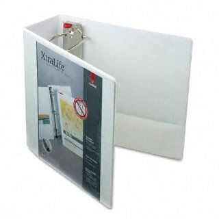 Cardinal Products   Cardinal   ClearVue XtraLife Slant D Presentation Binder, 4" Capacity, White   Sold As 1 Each   Locking Slant D rings with GelTabTM open and close triggers hold more, stay aligned and won't accidentally open and spill.   Nonsti