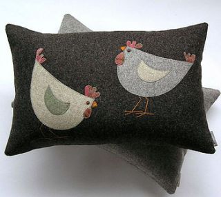 cluck and pecker cushion by mogwaii design