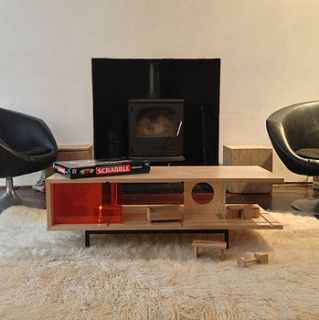 dual purpose 'c' coffee table and dolls house by qubis design