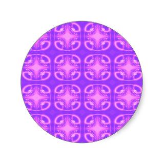 Futuristic Pattern in Bright Pink Purple Colors. Stickers