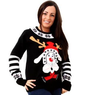 women's wally christmas jumper by christmas jumper company