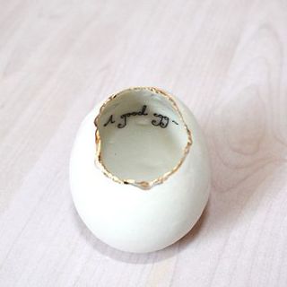 a good egg print ceramic egg by sarah coonan