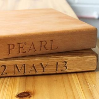 personalised wooden chopping board by posh totty designs interiors