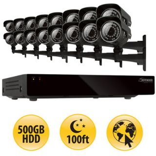 Sentinel DVR Surveillance System — 16-Channel DVR with 16 High-Resolution Security Cameras, Model# 21051  Security Systems   Cameras