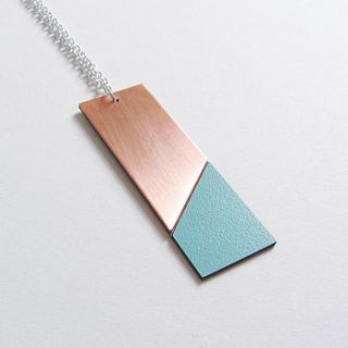 copper drop necklace by lovely pigeon