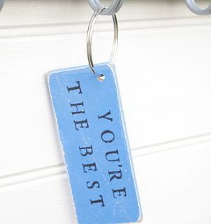 fathers double sided keyring by abigail bryans designs