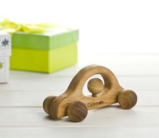 personalised classic wooden car by wooden toy gallery