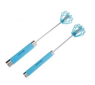 As Is Prepology Set of 2 Stainless Steel Mixing Whisks —