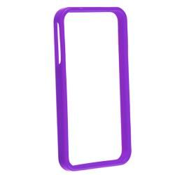 Purple Shiny Bumper TPU Rubber Skin Case for Apple iPhone 4/ 4S Eforcity Cases & Holders