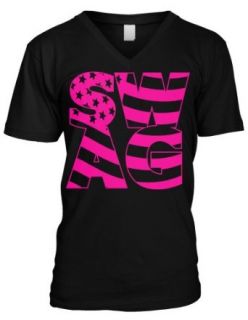 Pink Swag Design Fresh Good Looking Clubbing Party Men's V neck T shirt Tee Clothing