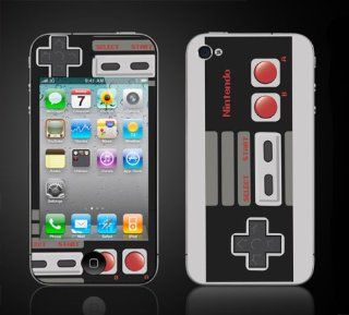 iPhone 4 4S Vinyl Skin Kit  NES Controller design. Retro NES looking vinyl skin Cell Phones & Accessories