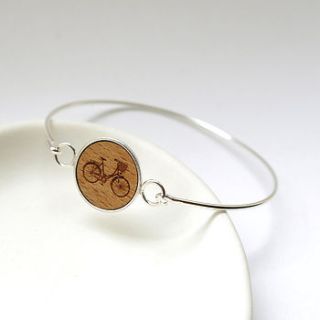 wooden bicycle bangle by maria allen boutique