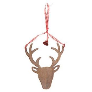 wooden reindeer decoration by little red heart