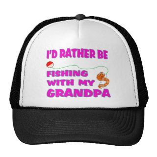 Fishing  With Grandpa (in Pink) Hats