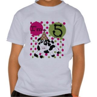 Pink Cow 5th Birthday Tshirts and Gifts