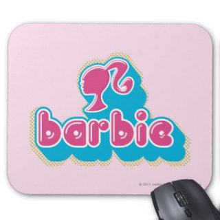 Retro Barbie Logo Mouse Pads
