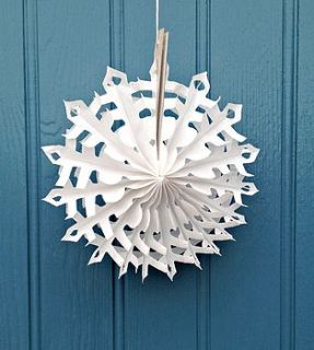 snowflake paper decoration stellar design sm by petra boase
